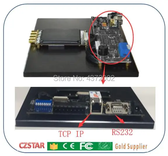 

1-30m Long range passive 860-960Mhz integrated impinj r2000 fixed uhf rfid reader 30dBm TCP/IP Ethernet Serial port impinj chip