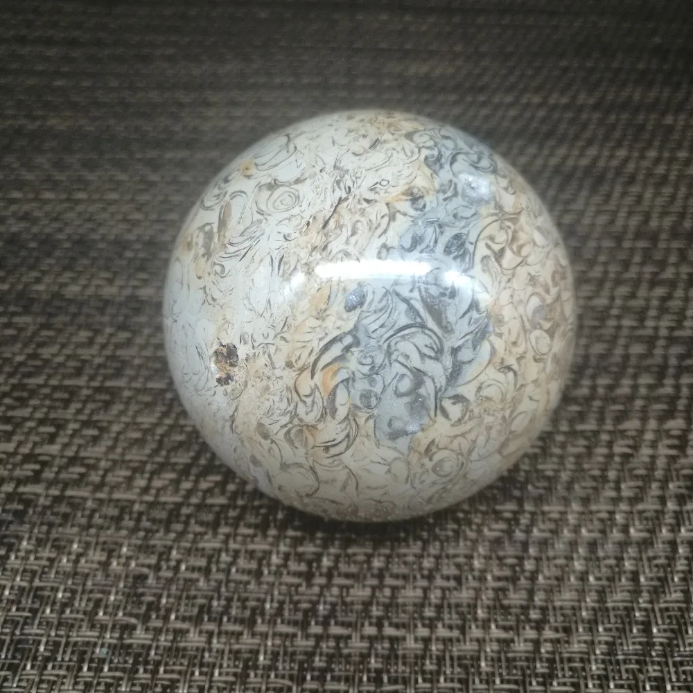 high quality natural stone dinosaur bone quartz crystal ball reiki healing sphere home decoration for sale 1pcs