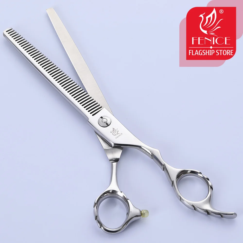 Fenice 7 inch Professional Pet Scissors Thinning Shears Dog Cat Grooming Scissors Hair Cutting Tesoura Thinning Rate 25%