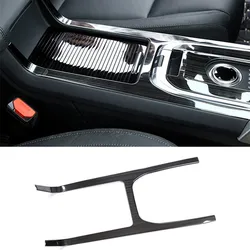 Black Center Console Gear Shift Frame Decoration Cover Trim For Land Rover Discovery Sport 2015-2018 Stainless Steel