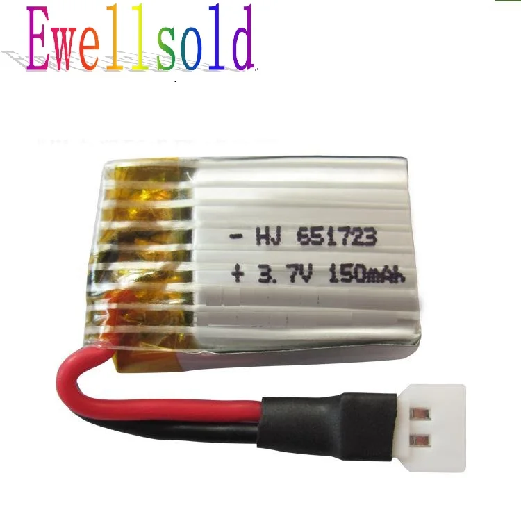 Bateria lipo 3.7v 150mah para h2 h8 h48 u207 rc quadcopter peças sobressalentes 3.7v h8 bateria recarregável