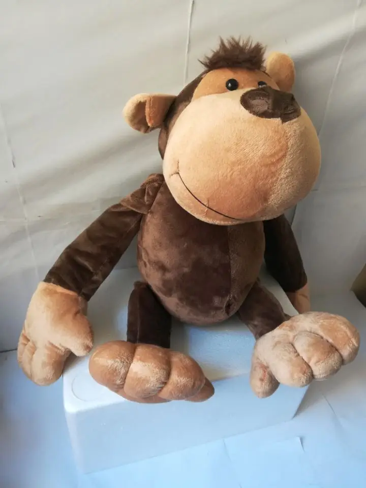 about 45cm lovely brown monkey plush toy cartoon monkey with long arms,soft doll throw pilow toy birthday gift s2050