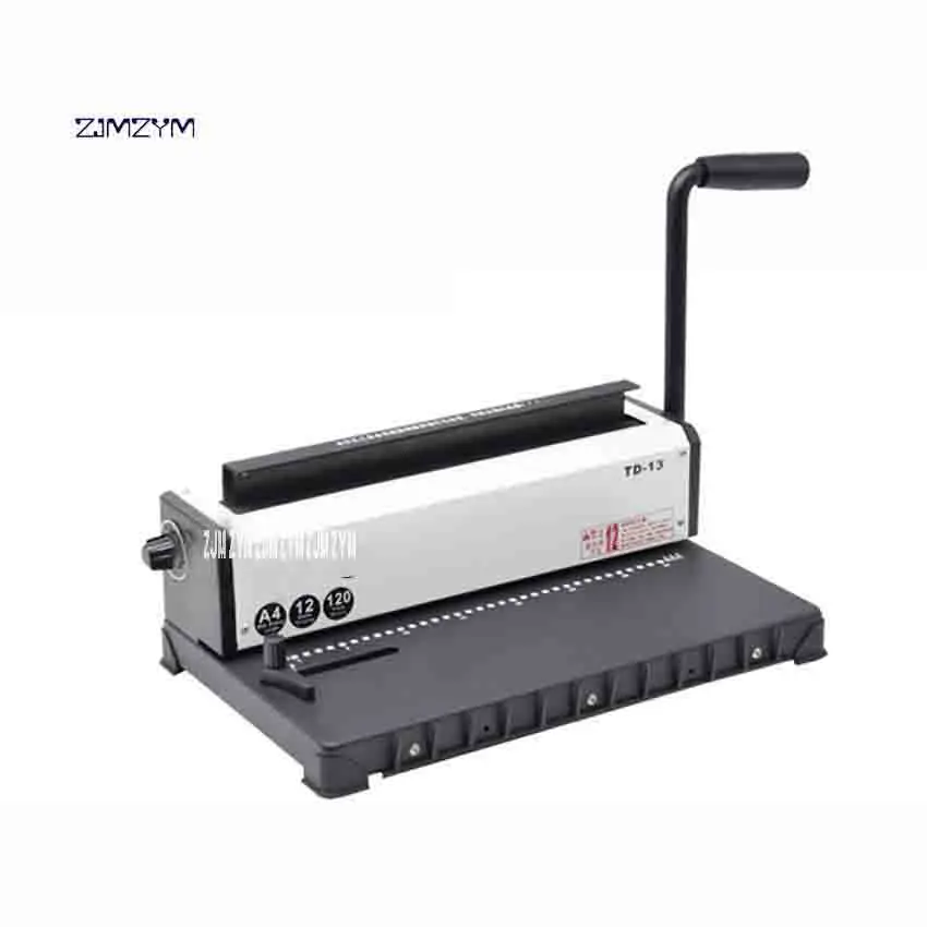 New Arrival TD-13 Double-coil Iron Ring Punch Binding Machine 34 Holes Desk Calendar Pressure Ring Binding Hole Puncher 4 * 4mm