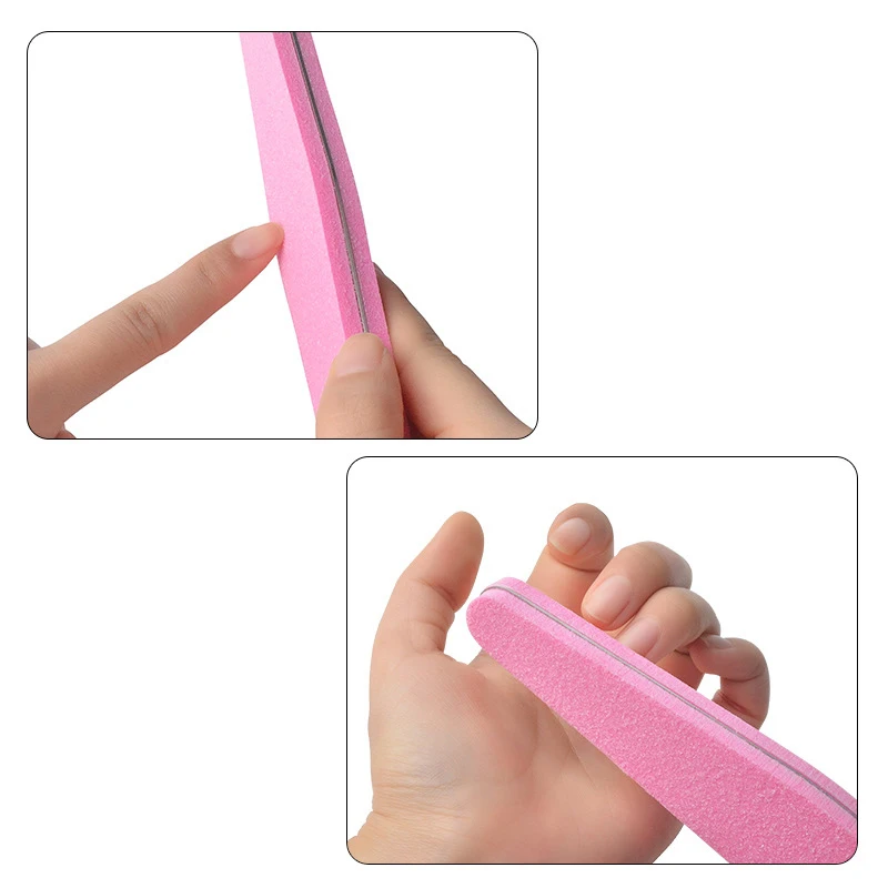 Metal Nail File with 10pcs Replacement Sandpaper Buffer strips Adhesive Pads Stainless Steel Handle Double Side Calluses Remover