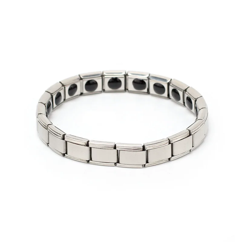 Stainless Steel Magnetic Therapy Bracelet for Women Men Health Care Hematite Bracelets Silver Gold Color Stretch Metal Bracelet