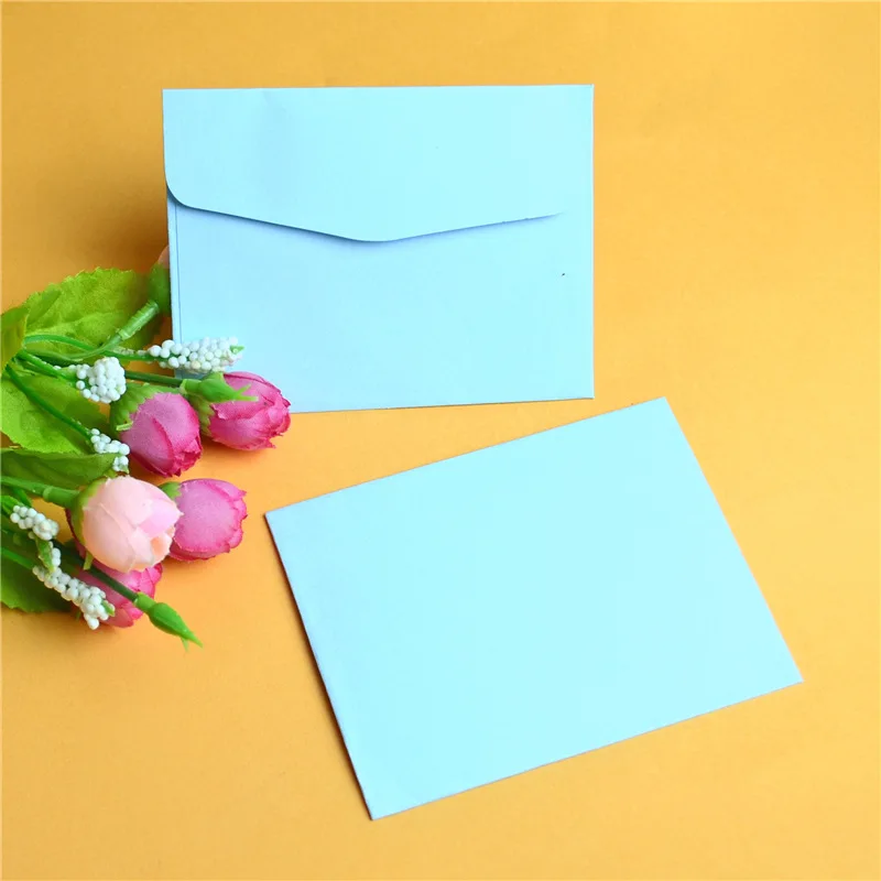 

50pcs/lot Pure Color Paper Envelopes Printable LOGO Envelopes For Invitations Letter Set Stationary Greeting Card Gift Envelopes