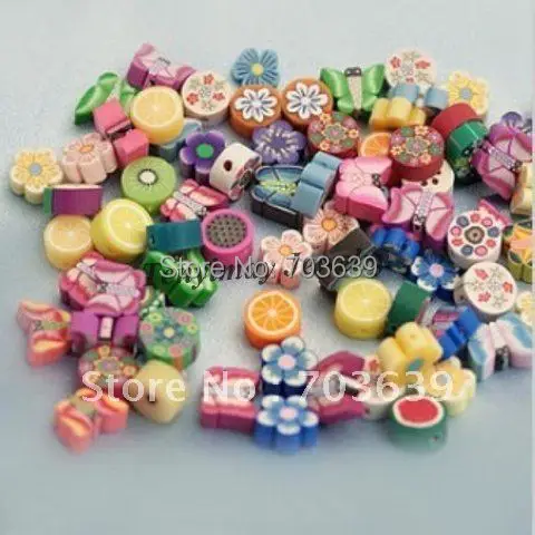 

Wholesale 500pcs/lot Cute Polymer Clay Earring Pendants Mixed Design Polymer Clay Slice Free Shipping