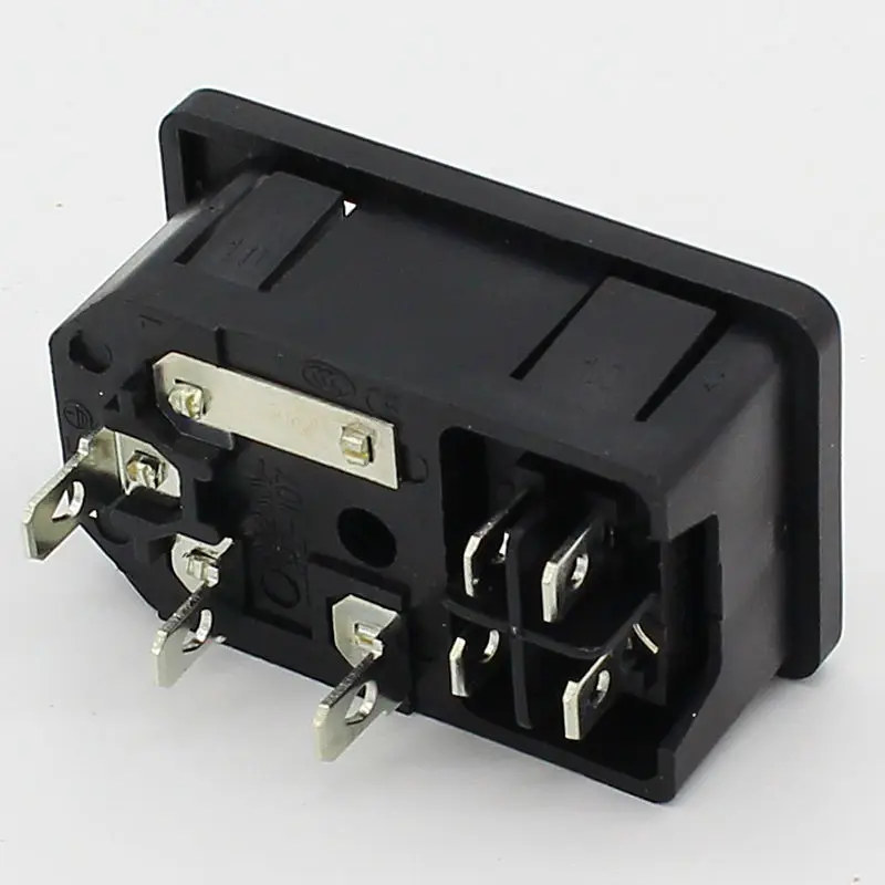 with 10A fuse ! Red Rocker Switch Fused IEC 320 C14 Inlet Power Socket Fuse Switch Connector Plug Connector