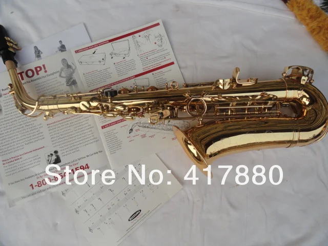 Brand SUZUKI Students Alto Saxophone Eb Tune E Flat Musical Instrument Gold Lacquer Surface High Quality Brass Sax