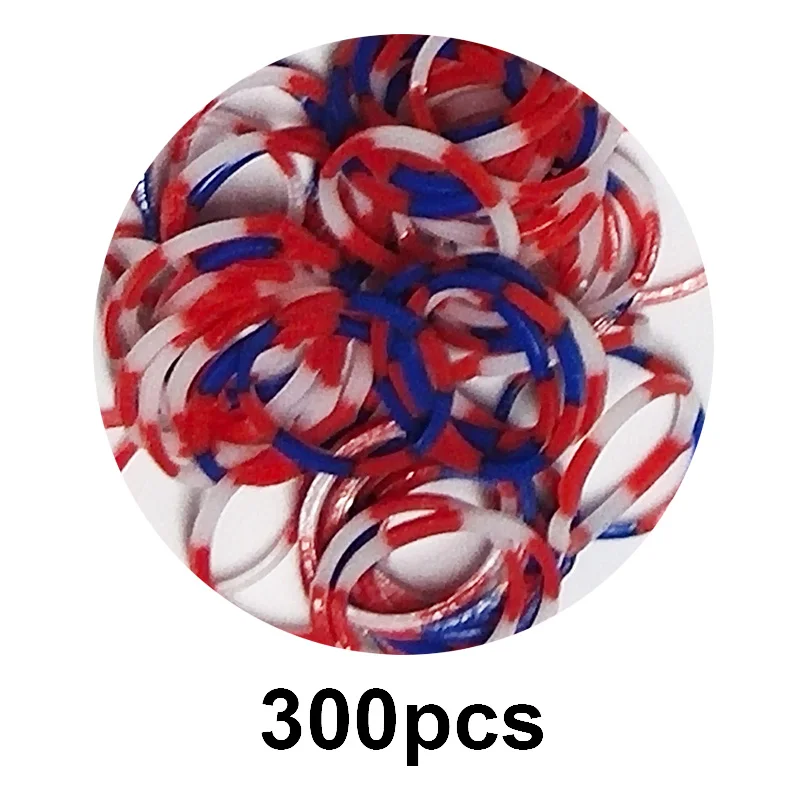 Lot de 300 élastiques pour métier à tisser, jouets pour enfant, cadeau, laçage, recharge, fabrication de bracelets tissés, pour filles, vente en gros