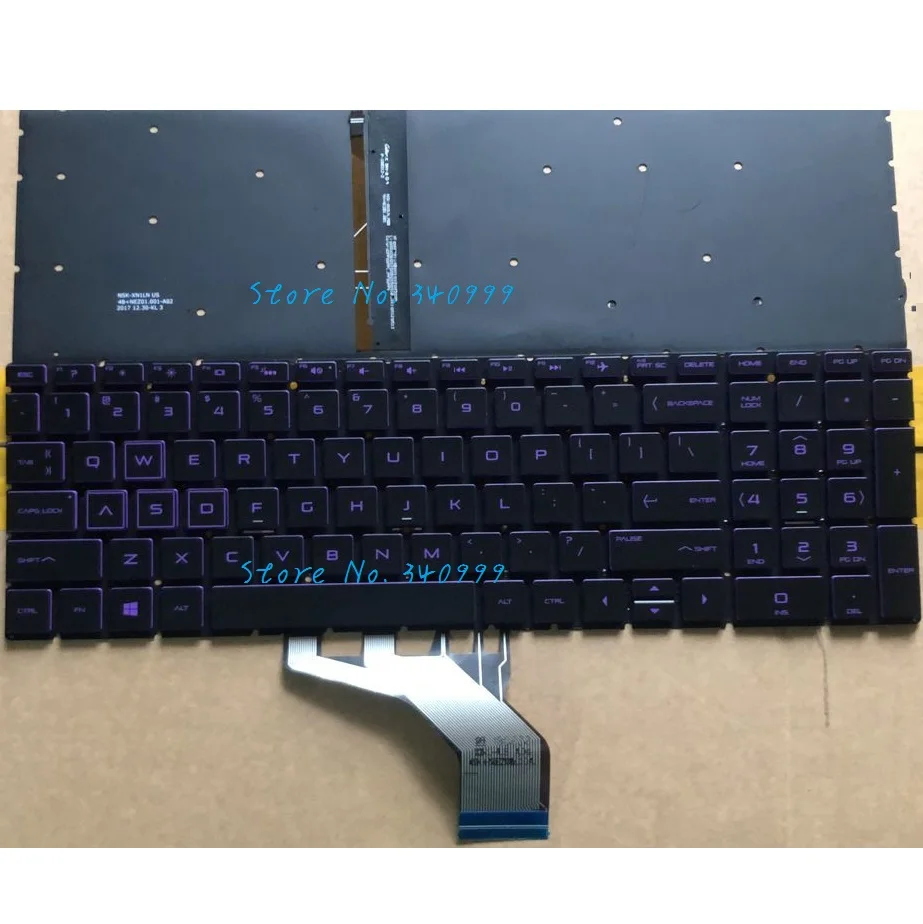 US Laptop Keyboard For HP GAMING 16-a0050ur 16-a0000 17-CD0000 Purple Green Backlit