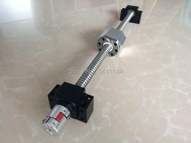 

SFU2005 set: 300 350 400 450 500 550 600 650 700 900 1000 1200 1500mm ballscrew + BK/BF15 + Nut housing + 8*12 Coupler CNC parts