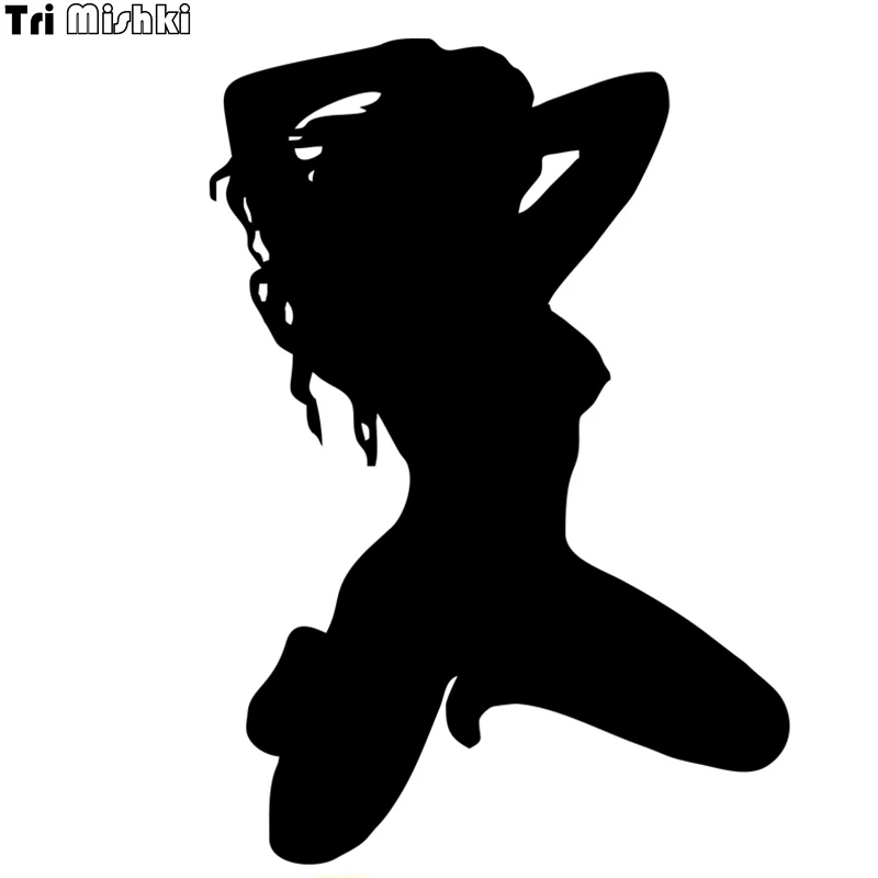 Tri Mishki 20x14cm sexy girl Kneeling on the ground car sticker woman standing girl auto sticker car decals HZX615