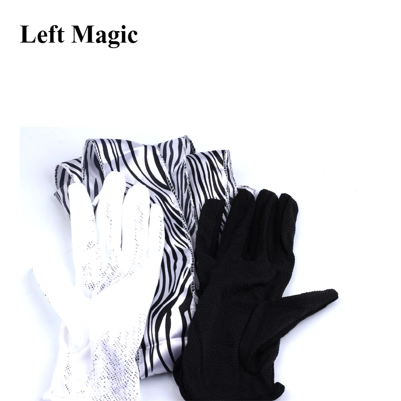 glove to zebra silk close up magic trick professional magician street stage party magia props easy to do E3077