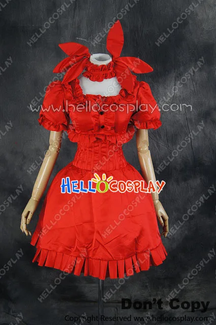 Dance In The Vampire Bund Cosplay Mina Tepes Red Dress Costume H008