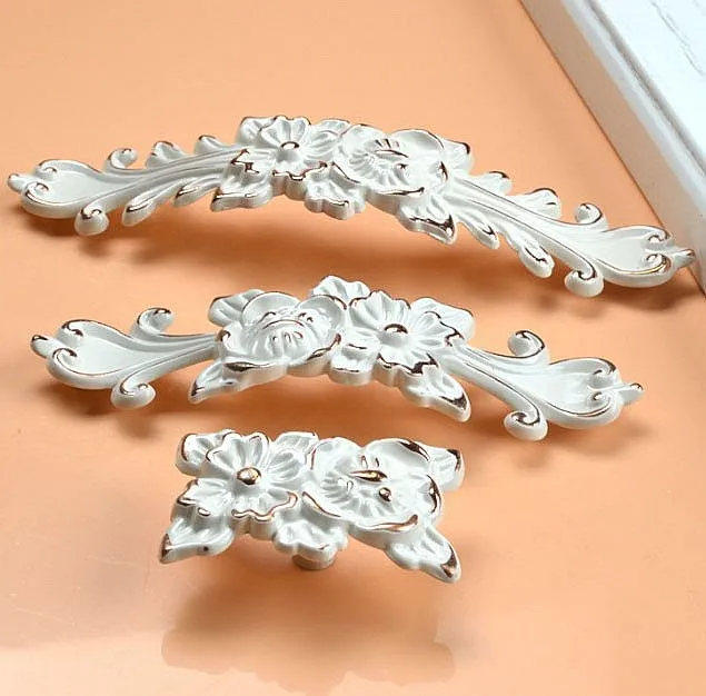 1pcs European Lvory White Furniture Handles Kitchen Cabinets Door Knobs Pull Drawer Wardrobe Cupboard Shoe Closet Dresser Handle