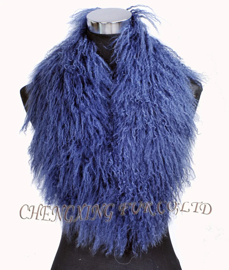 CX-A-52S European And American Retail Sale Solid Tibetan Fur Winter Collar