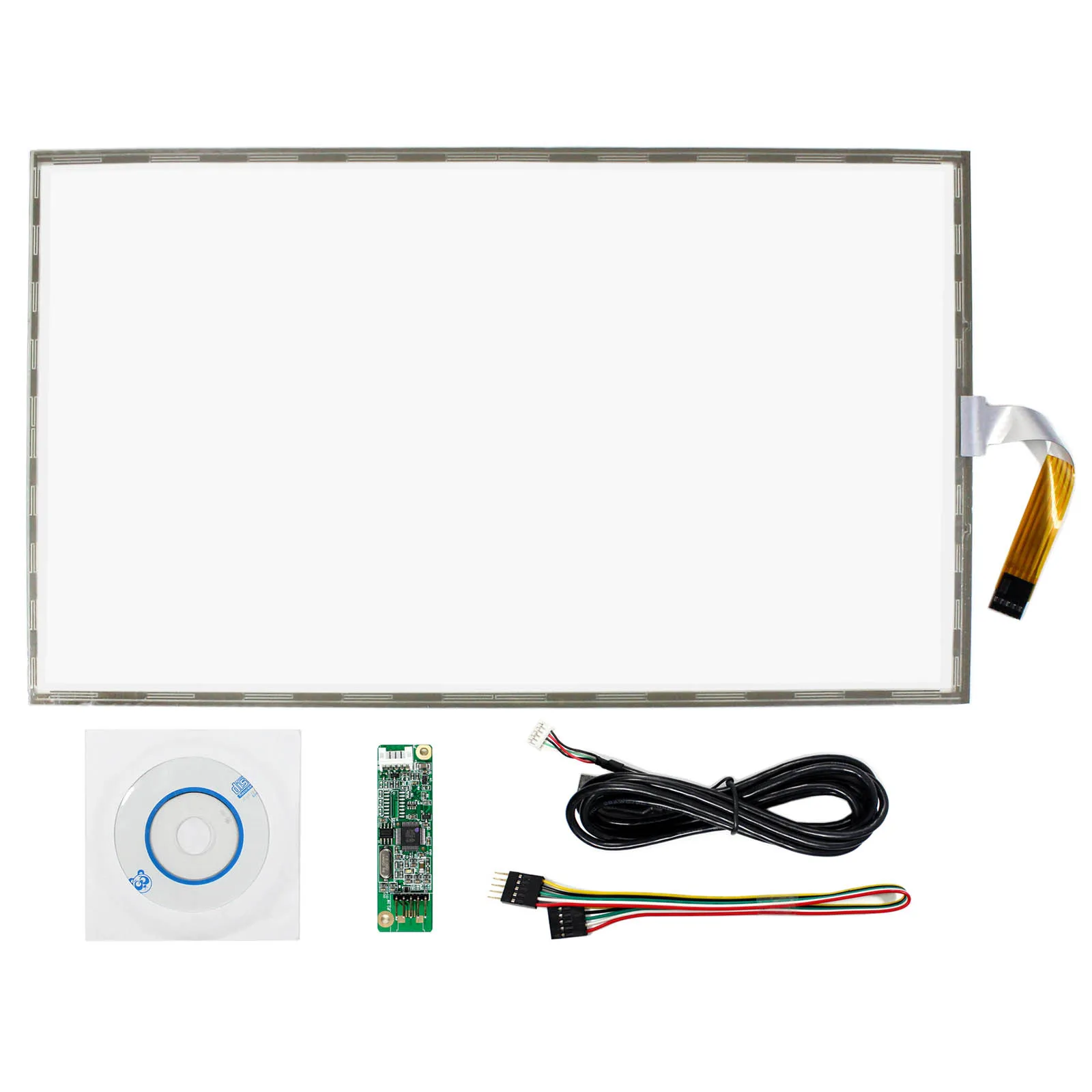 وحدة تحكم USB مع لوحة لمس LCD مقاس 15.6 بوصة ، 5 أسلاك ، 15.6 × 1366 ، 768 × 16:9