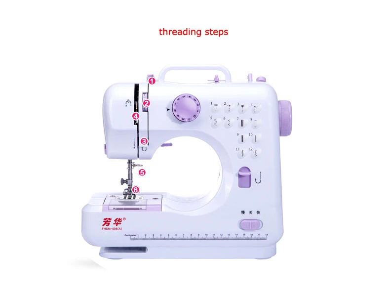 UDFR-505A 6v المنزلية الخياطة آلة