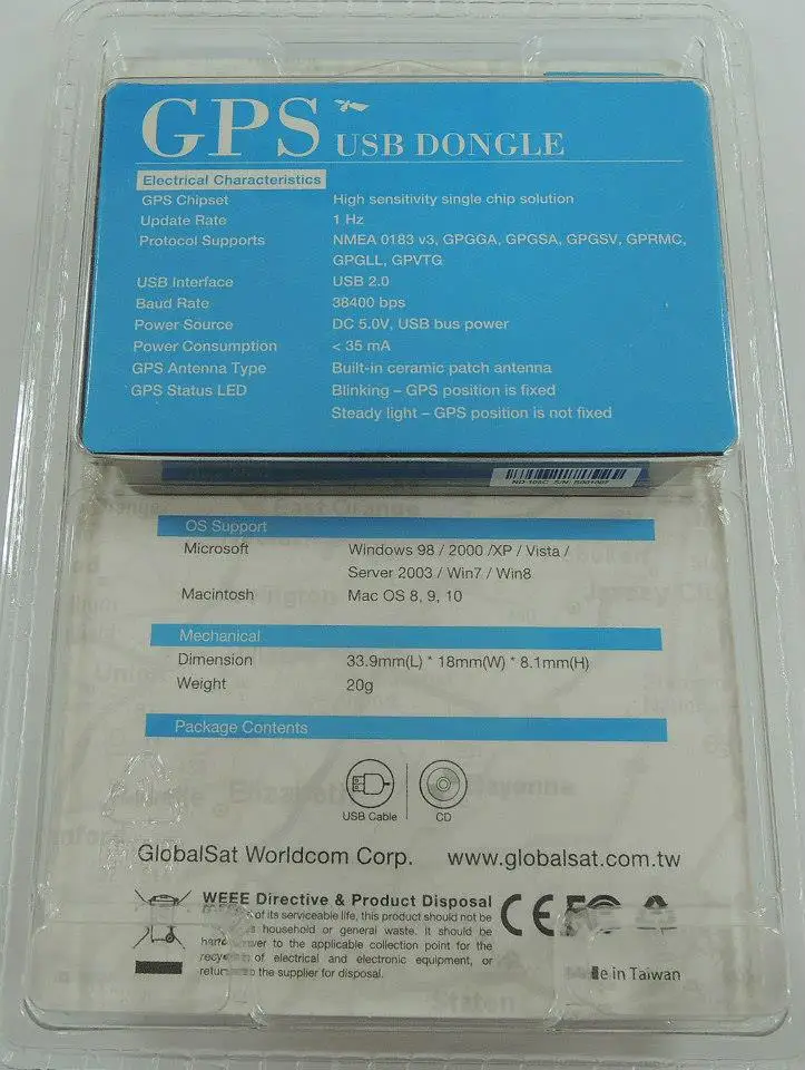 GlobalSat ND-105C invece ND-100S ricevitore GPS Dongle USB per laptop Notebook Tablet Computer Smart Phone 100% nuovo e originale