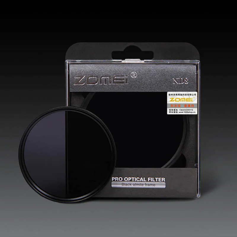 ZOMEI 52mm 55mm 58mm 62mm 67mm 72mm 77mm 82mm Neutral Density ND2 ND4 ND8 ND Filter for Canon Nikon Olympus Pentax Hoya Lens