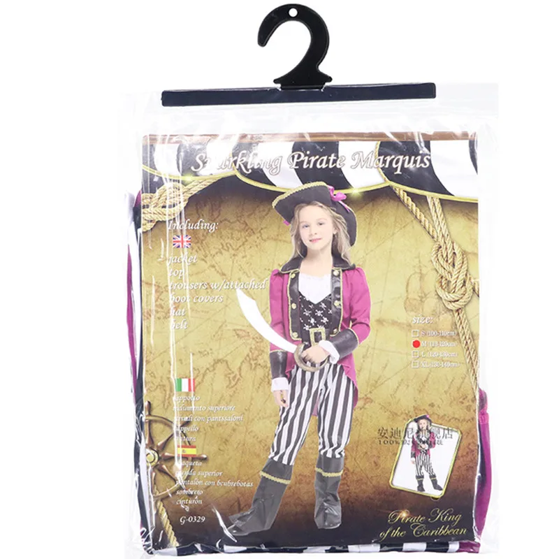 Kids Marquis Caribbean Pirate Girl Cosplay Kostuum Nieuwjaar Kerstmis Carnaval Halloween Kinderen Prinses Fancy Dress Kleding