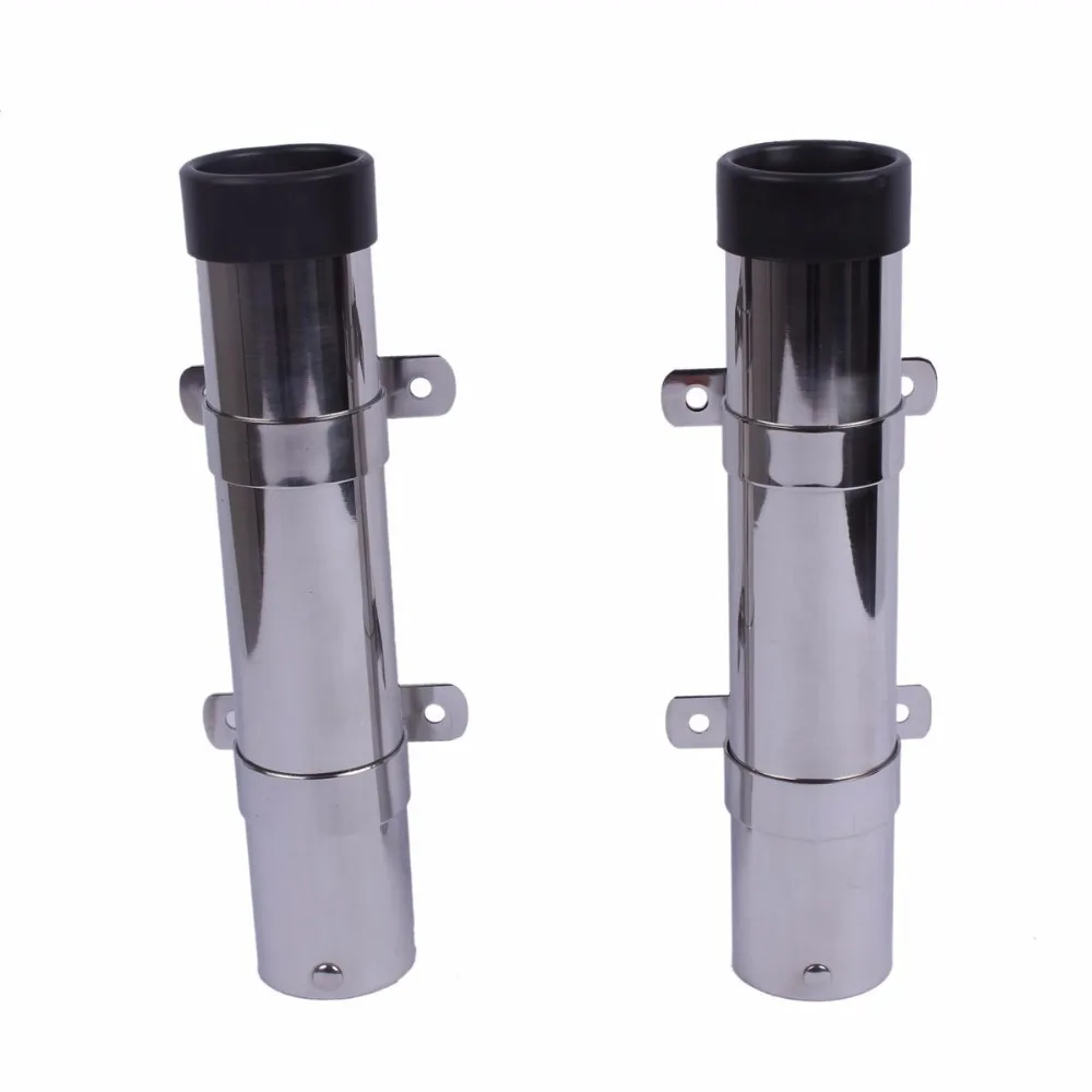 2PCS Boat Accessories Rod Holder Flush Mount Fishing Marine Boat 304 Stainless Steel Rod Tube