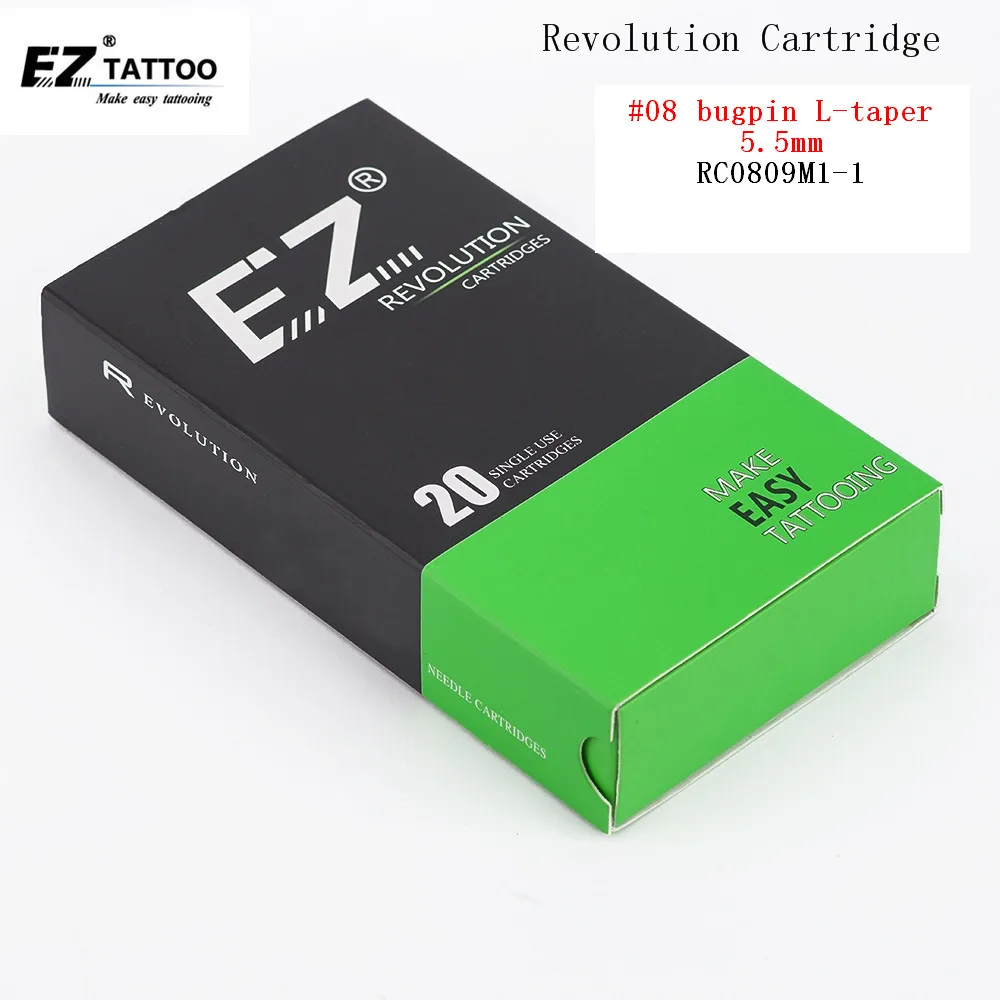 

EZ Tattoo Needles Revolution Cartridge Magnum #08 0.25mm L-taper 5.5mm for system Tattoo Machines and grips20 pcs /box