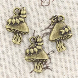 6 uds Charms seta 25x16mm ajuste para hacer colgantes antiguos, color plateado bronce tibetano Vintage, joyería artesanal DIY