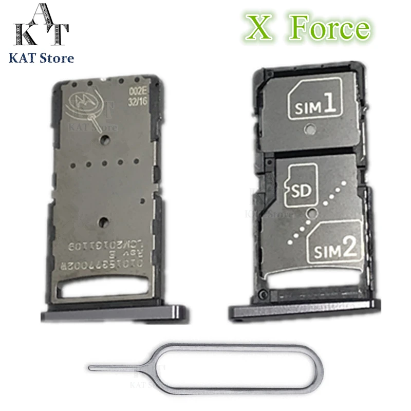 1PCS Dual SIM Card Tray Slot Holder for Motorola MOTO X Force XT1580 XT1581 XT1585 With Eject Pin Needle Tool Replacement Parts