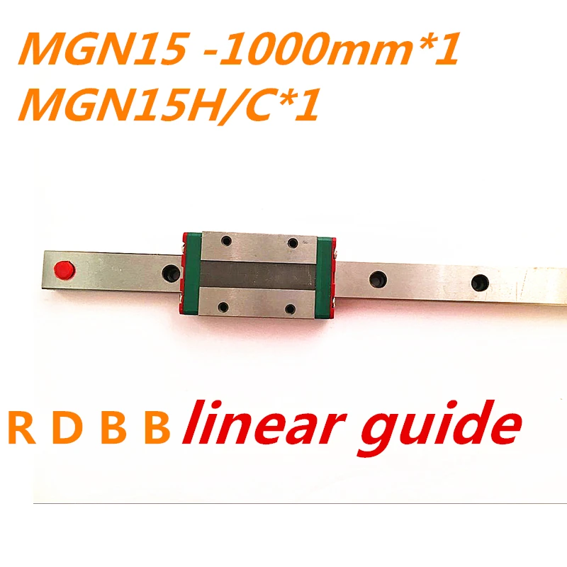 

Free shipping 15mm Linear Guide MGN15 1000mm linear rail way + MGN15H Long linear carriage for CNC X Y Z Axis