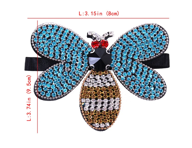 1 Pair BEE Crystal Decorations Shoes Clips for High Heels Shoes Manual DIY Shoe Decorations Wedding Party Shoes Accessories