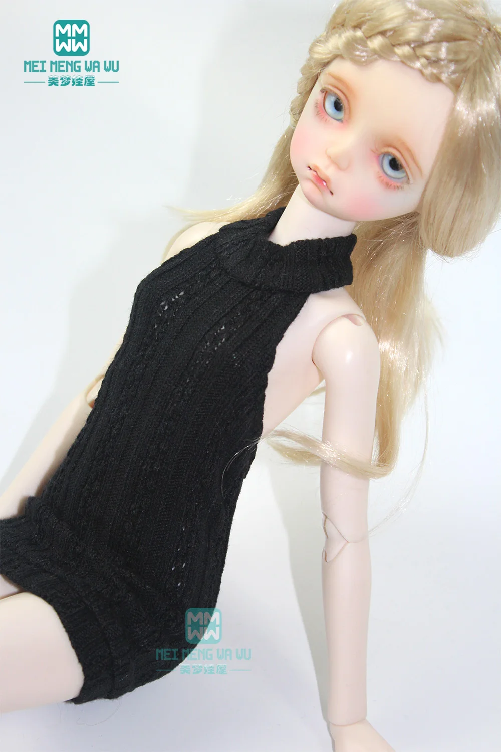 43cm 1/4 BJD Dolls Clothes halter sweater pink, white, black, grey