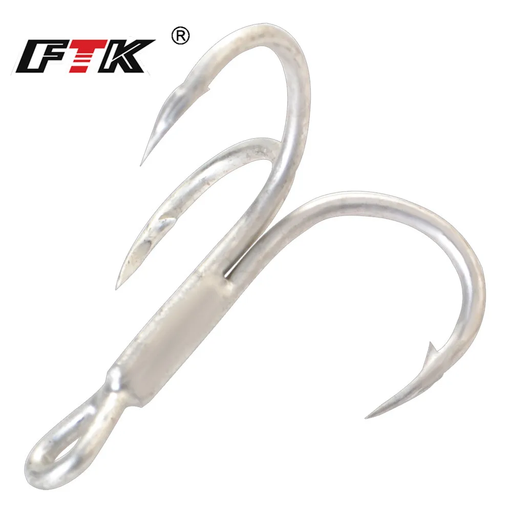 FTK Fishing Hook Baitholder Fly Tying Treble Hook Bass Sharp Barbed Hook Lure Holder Set Saltwater 15/20pcs Needle Fishhook 709