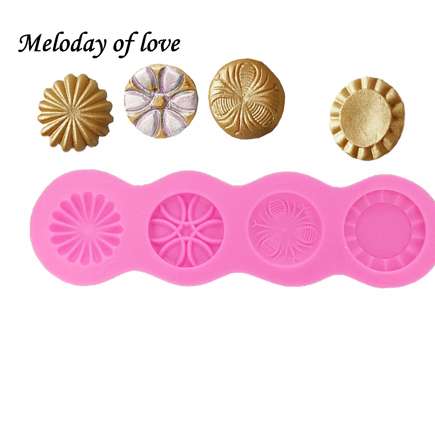 1Pcs Silicone Sugarcraft cake Border Button modeling cake decorating tools silicone cake mold fondant mould T1240