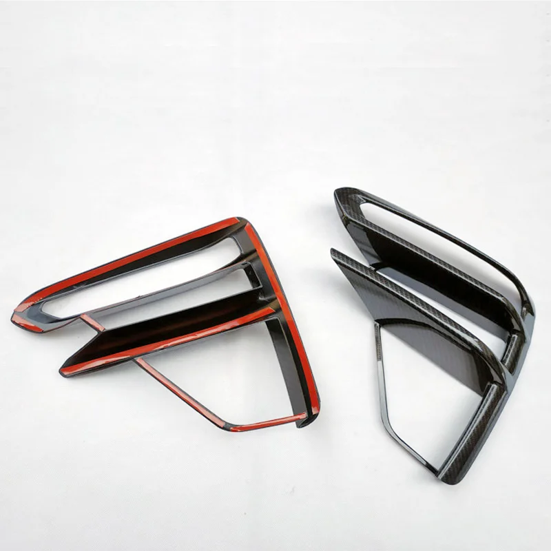 for Kia Cerato K3 4 2019 Chrome Front Fog Light Trim Cover Abs Plastic Colors Carbon Fiber Car Styling Accessories 2 Pcs