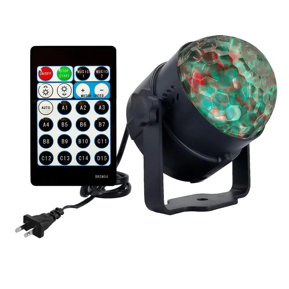 AC100-240V Water Wave Mini LED Crystal Little Magic Ball Stage Light 15 Colors for DJ Show Church Wedding Stage Lighting