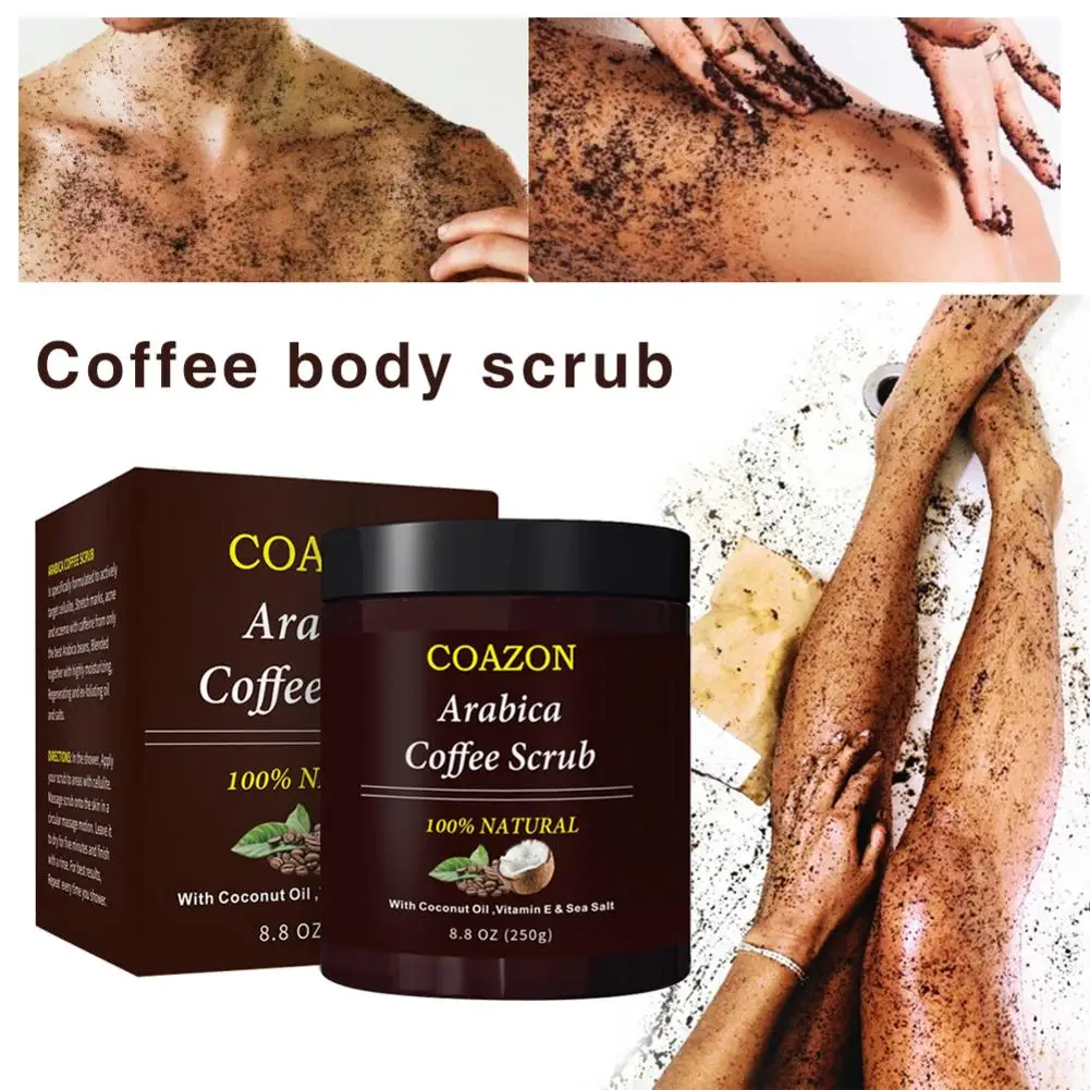 

250g Coffee Scrub Body Scrub Cream Facial Dead Sea Salt For Exfoliating Whitening Moisturizing Anti Cellulite Treatment Acne