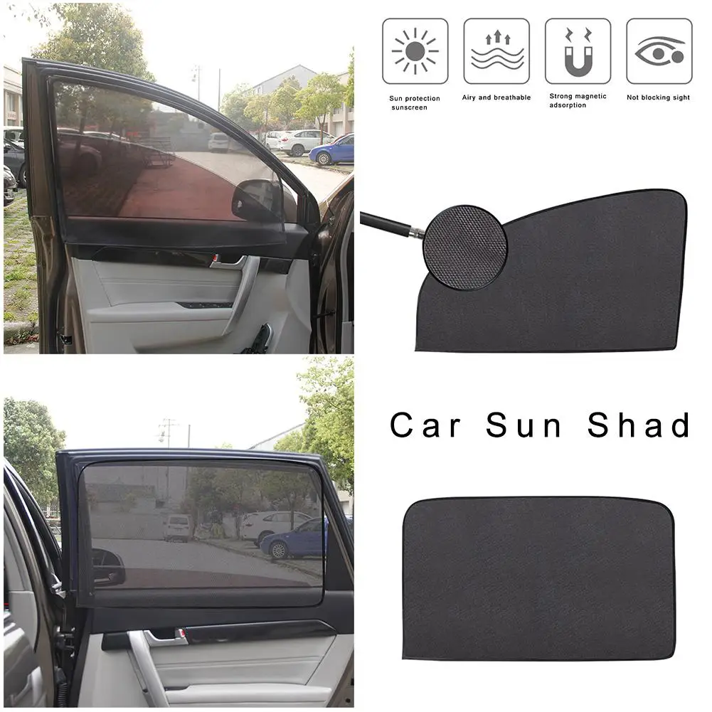 Summer Thickened Meshside curtain  Car Sun Shade Car Magnetic Curtain Sun Shade UV Protection Side Window Mesh Sun Visor