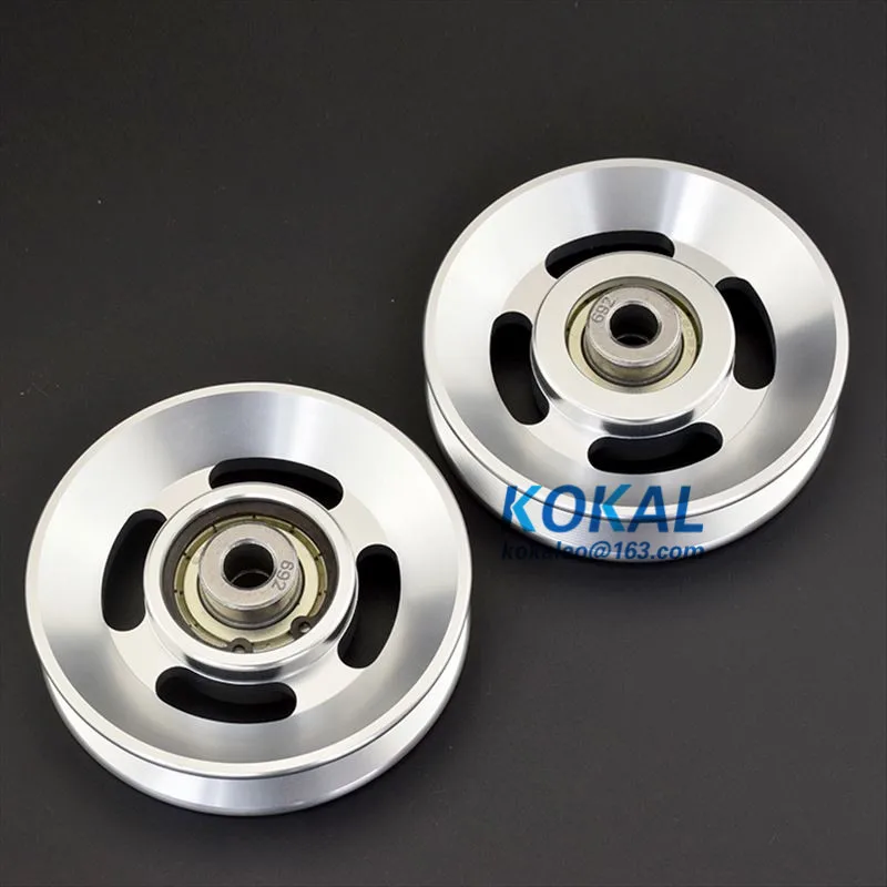 [Al] 1PCS Hoge Kwaliteit Universele Slijtvast Lager Aluminium Materiaal Katrol Wiel Kabel Gym Sport Apparatuur Deel 73/88/95mm
