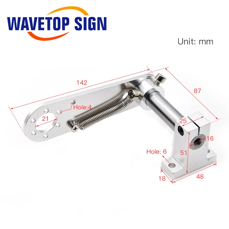WaveTopSign วงเล็บคงที่ของ Encoder Mount กรอบ 142x87x48 มม.พร้อมสปริงรวมเคลื่อนย้ายได้เลื่อนวงเล็บ Encoder อุปกรณ์เสริม