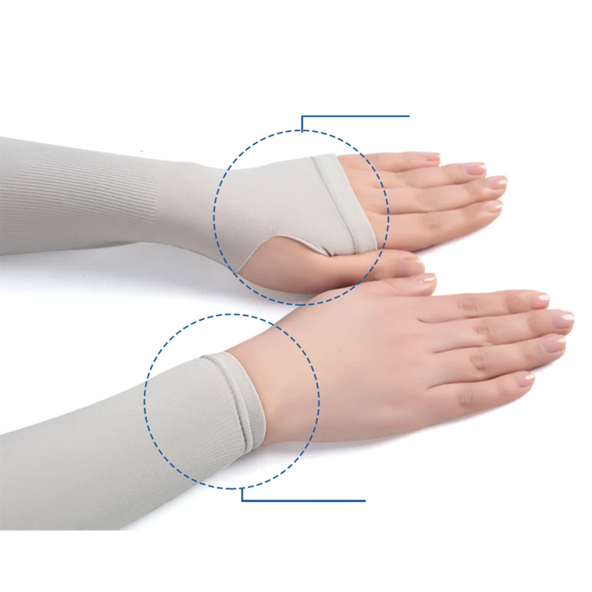 Running Arm Mouwen Ijs Zijde Zonnebrandcrème Zon-slip Lange Handschoenen Effen Basketbal Armkappen Sport Fietsen Rijden Arm Warmers