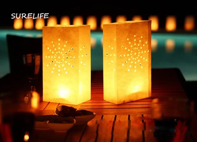 Festival Lantern Paper Lantern Candle Bag Outdoor Lighting Candles for Wedding Decorations Event Pary Supplies 4 Patterns