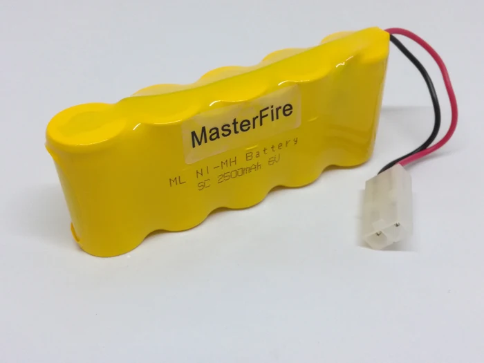 

MasterFire 4pack/lot Original 6V 2500mAh 5x SC Ni-MH RC Rechargeable Battery Cell Pack for Helicopter Robot Car Toys with Plugs