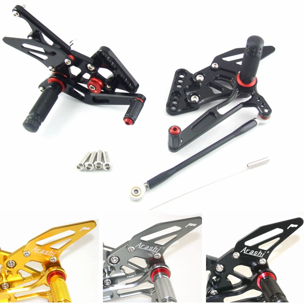 CNC Adjustable Rear Set Rearsets Footrest Foot Rest For GSXR1000 2005 2006