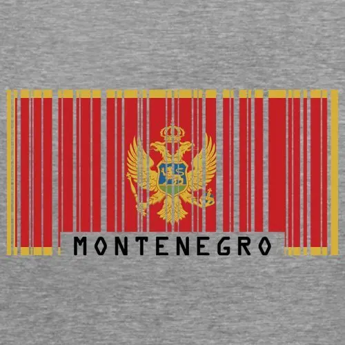 2019 Summer T Shirt Men New High Quality Montenegro Barcode Style Flag - Mens Crewneck T-Shirt - 7 Colours Military T Shirts