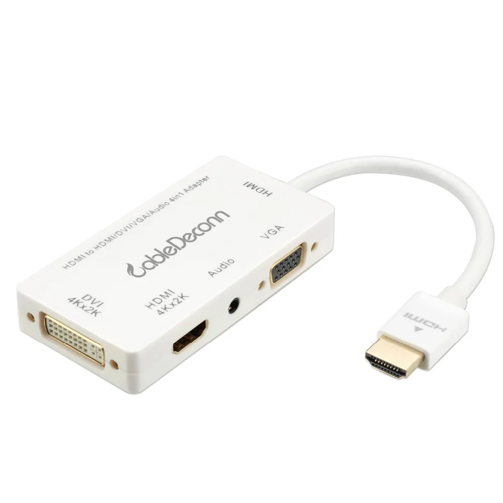 HDMI do HDMI DVI 4K VGA 1080P 3.5mm jack Audio z Micro USB Power 5w1 kabel Adapter do laptopa karty wideo komputery Monitor