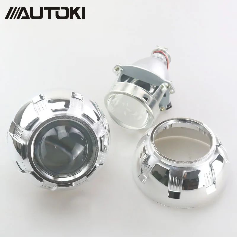 Car Restyling Metal 3.0 inch HID Bi-xenon Projector Lens Headlight Xenon Headlamp Lenses Lighting H4 H7, Use H1 Xenon Bulbs