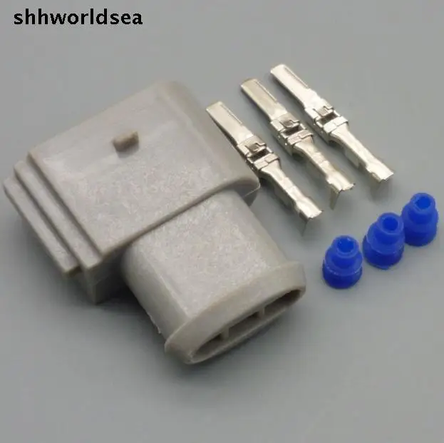 

shhworldsea 5/30/100sets 3.5mm 3P 3way male crankshaft sensor plug for VW , fog lamp plug for VW ,headlight fog connector