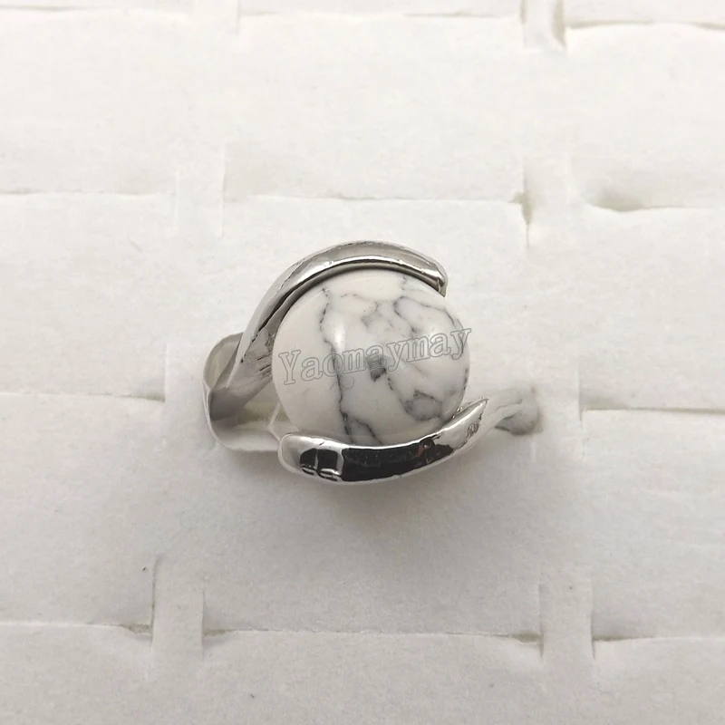 Natural White Semi-precious Stone Rings Women\'s Ring For Promotion 50pcs Wholesale